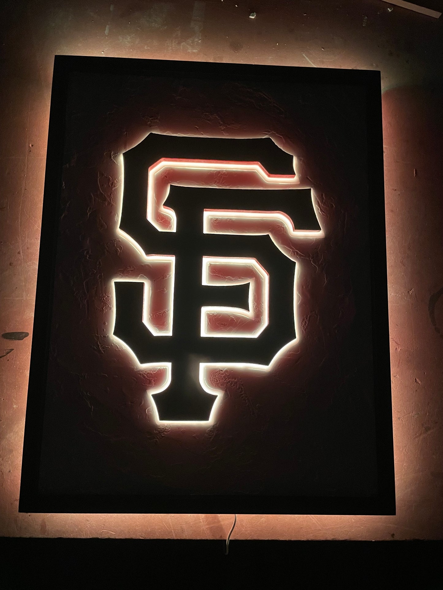 Framed SF Giants led sign