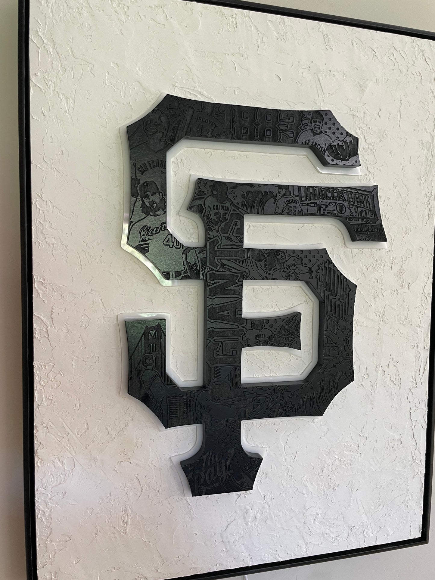 Framed SF Giants led sign