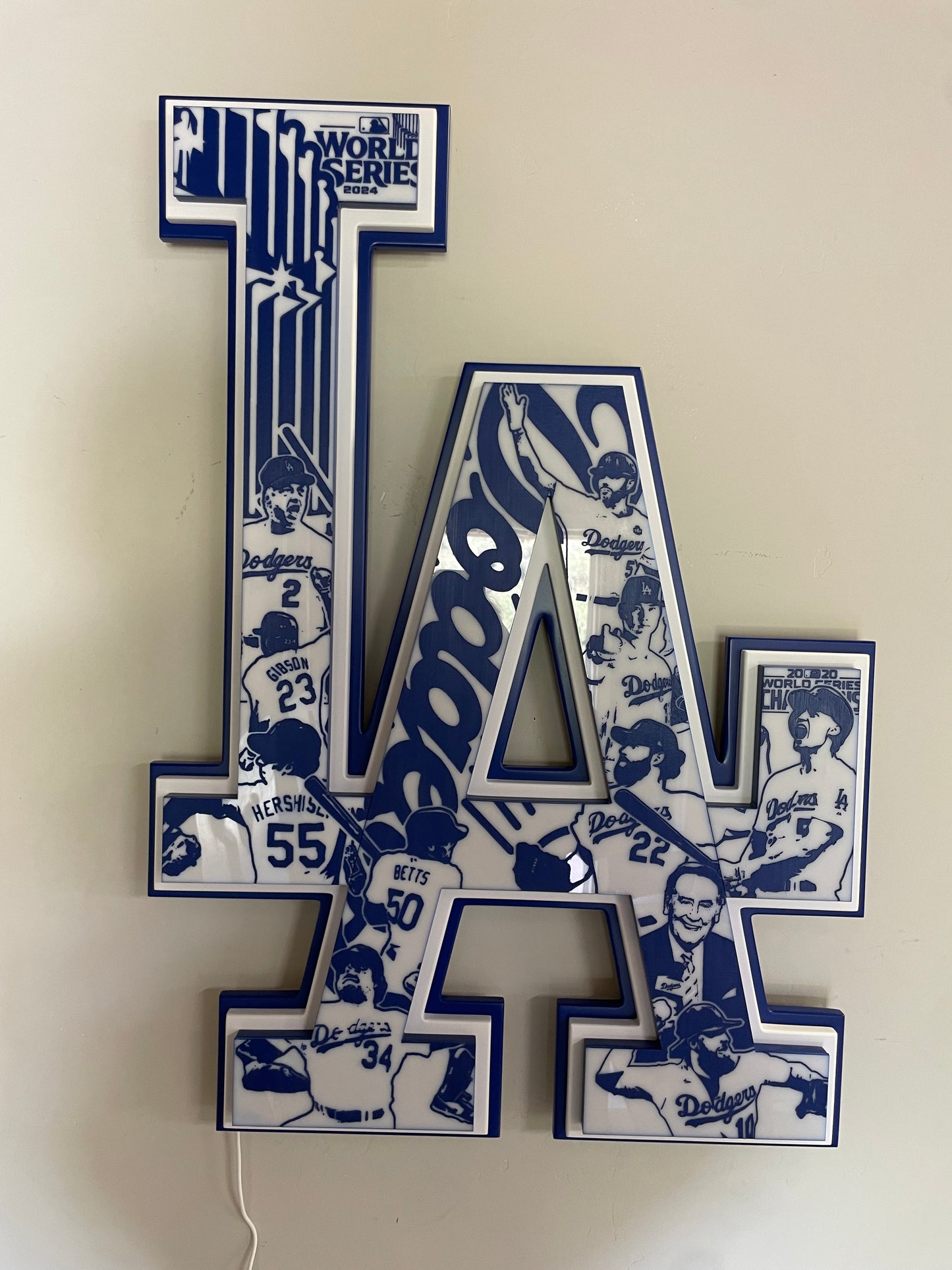 Los Angeles Dodgers - 2 Tone sign