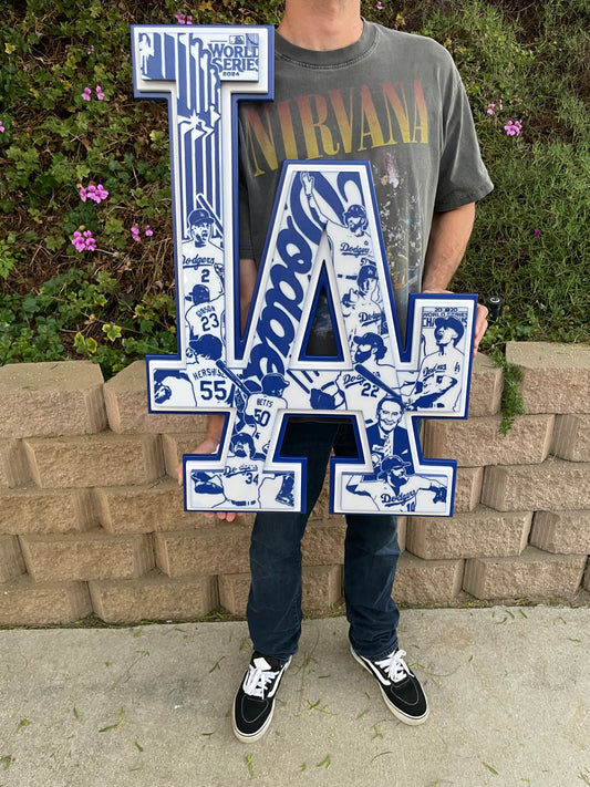 Los Angeles Dodgers - 2 Tone sign