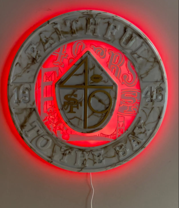 49er Faithful LED sign with detachable bottle opener