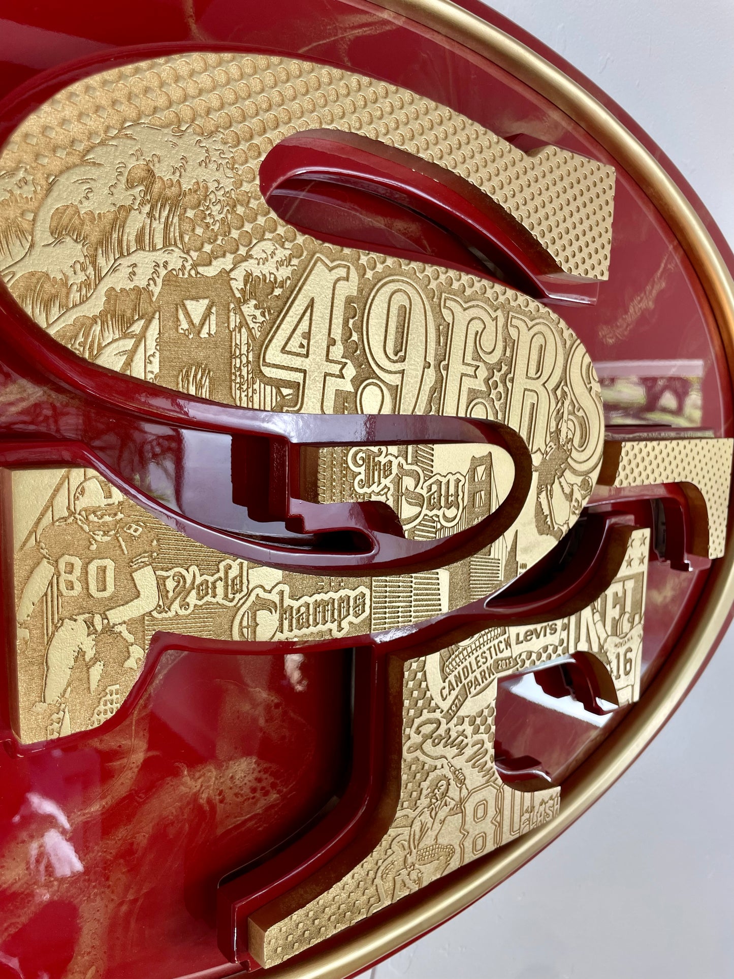 49er frontlit Red* marble