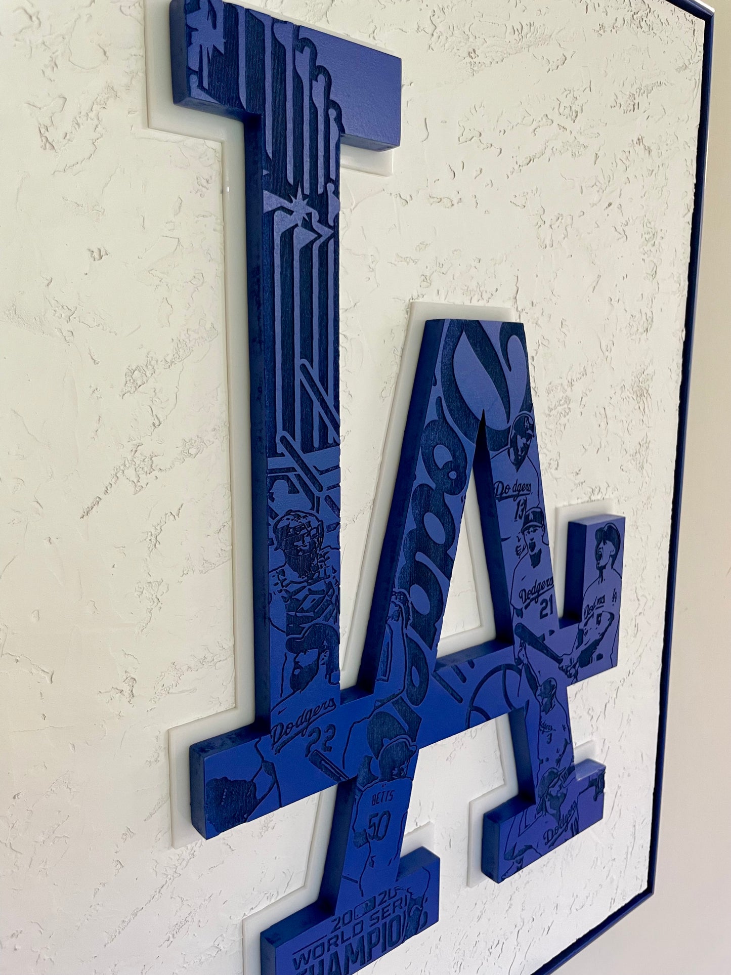 Framed Dodgers led sign