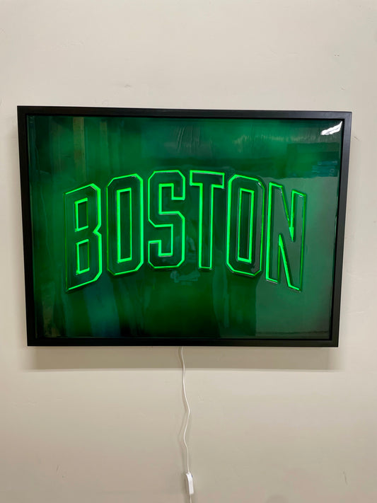 Framed Boston LED sign