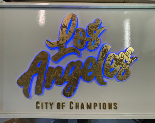 LA City Of Champions LED light up sign