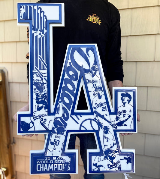 Los Angeles Dodgers LED 2020 World Series sign