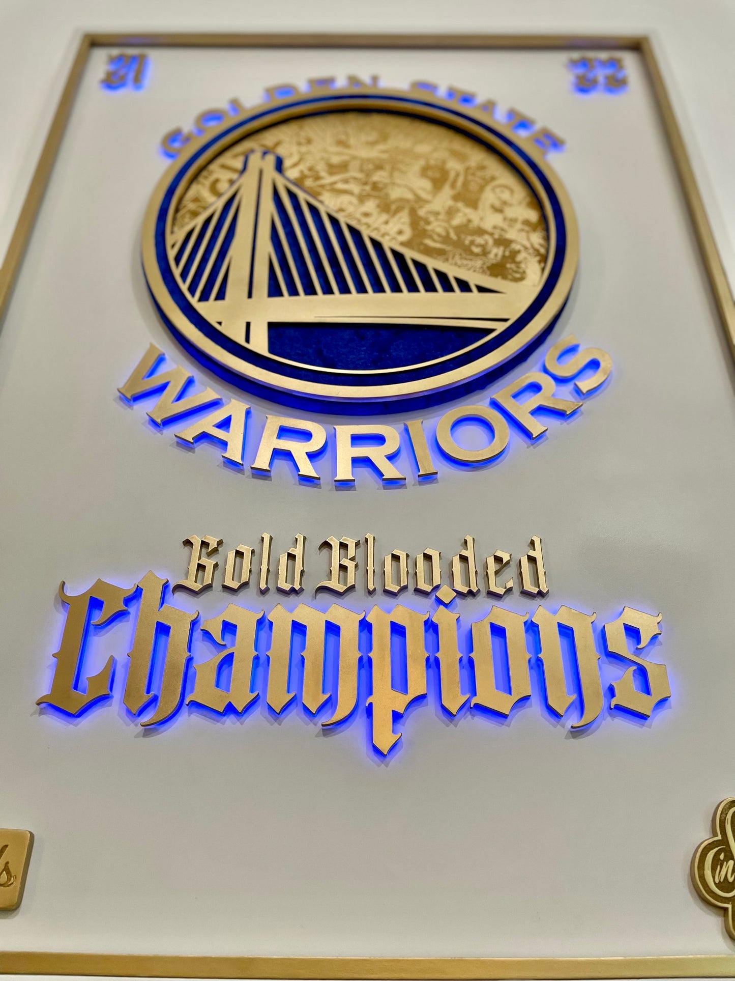 LIMITED RELEASE Framed Golden State Warriors LED sign