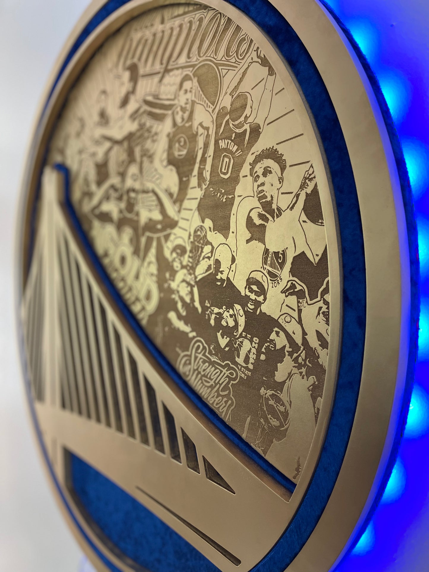 Large Golden State Warriors LED Championship sign