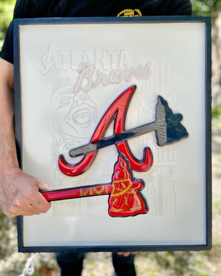 Atlanta Braves LED sign with tomahawk bottle opener