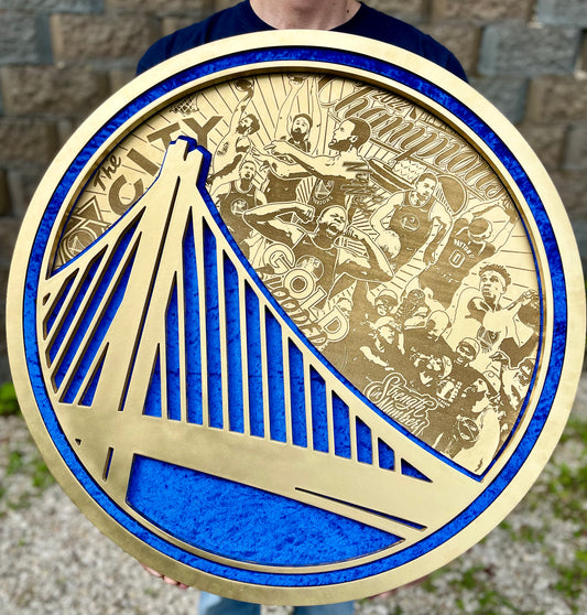 Small Golden State Warriors Championship sign