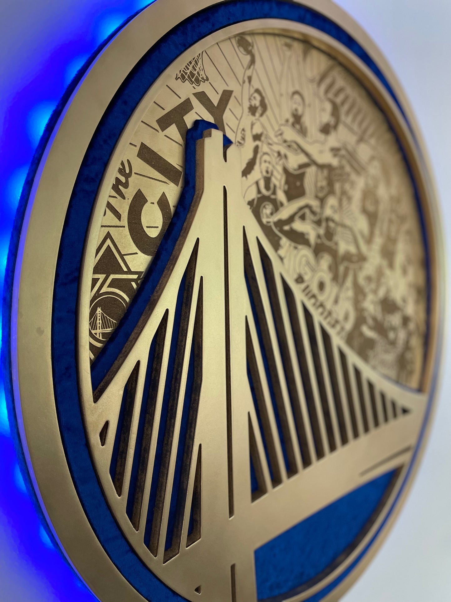Large Golden State Warriors LED Championship sign