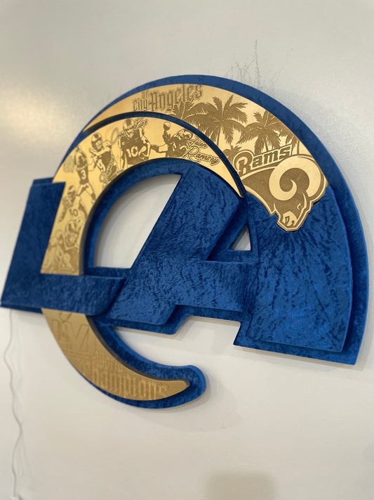 Rams Velvet Super Bowl Championship sign