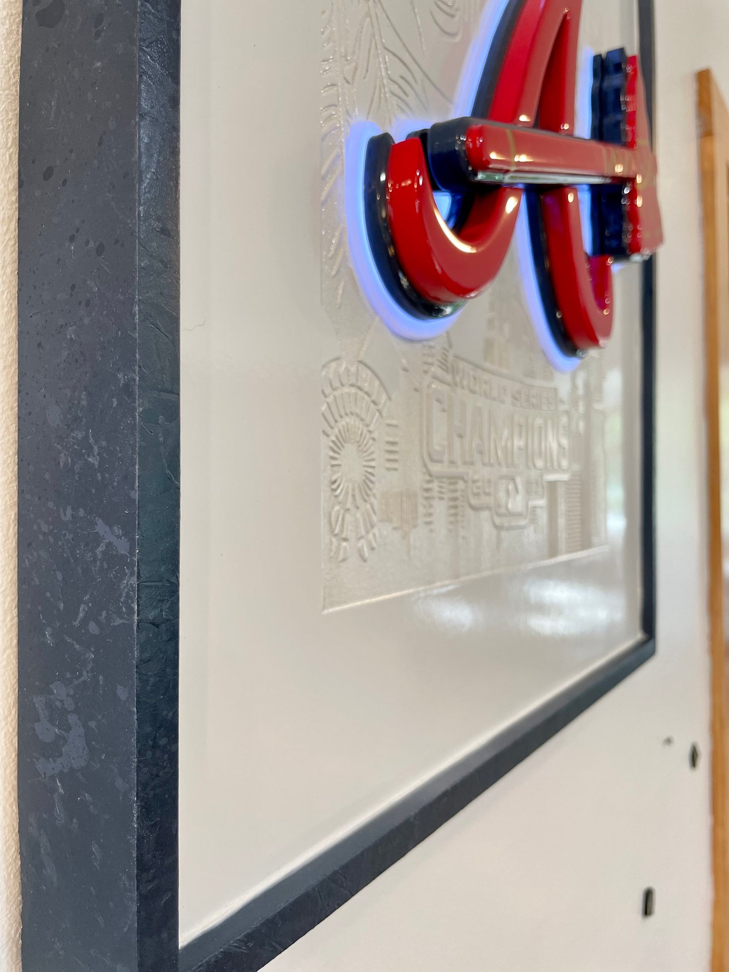 Atlanta Braves LED sign with tomahawk bottle opener