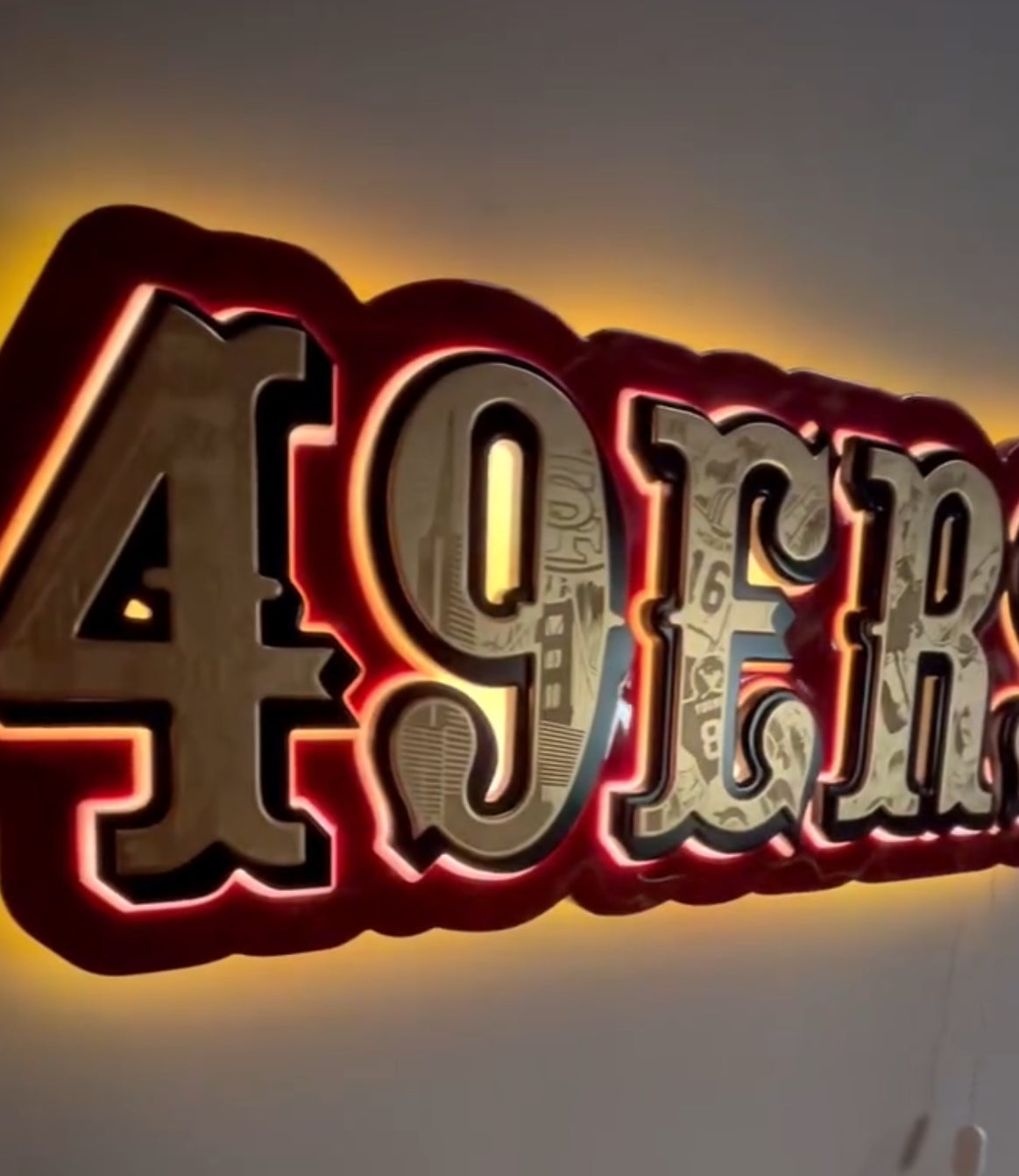 49ers “Saloon Font” led sign