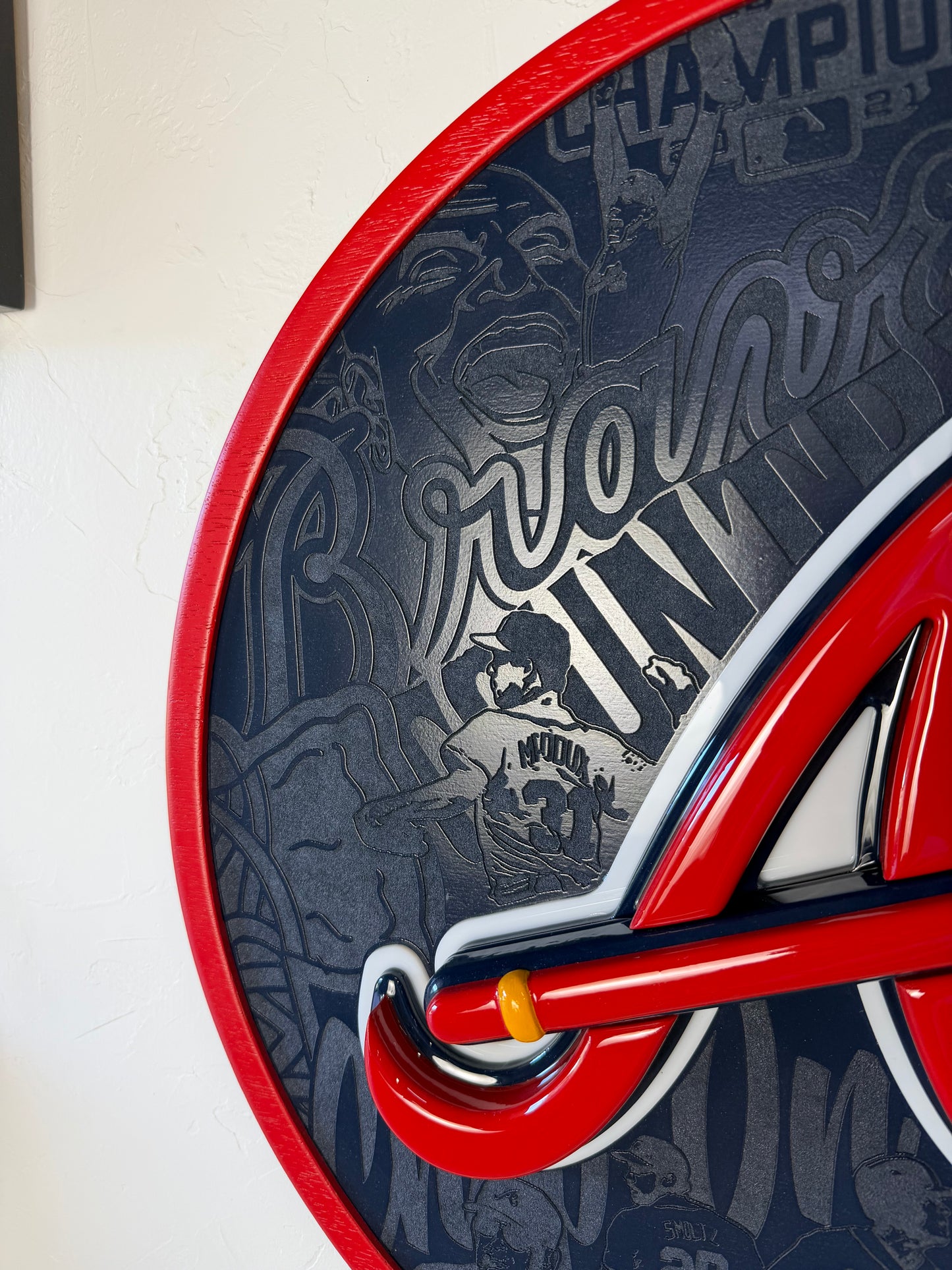Atlanta Braves LED sign with tomahawk bottle opener