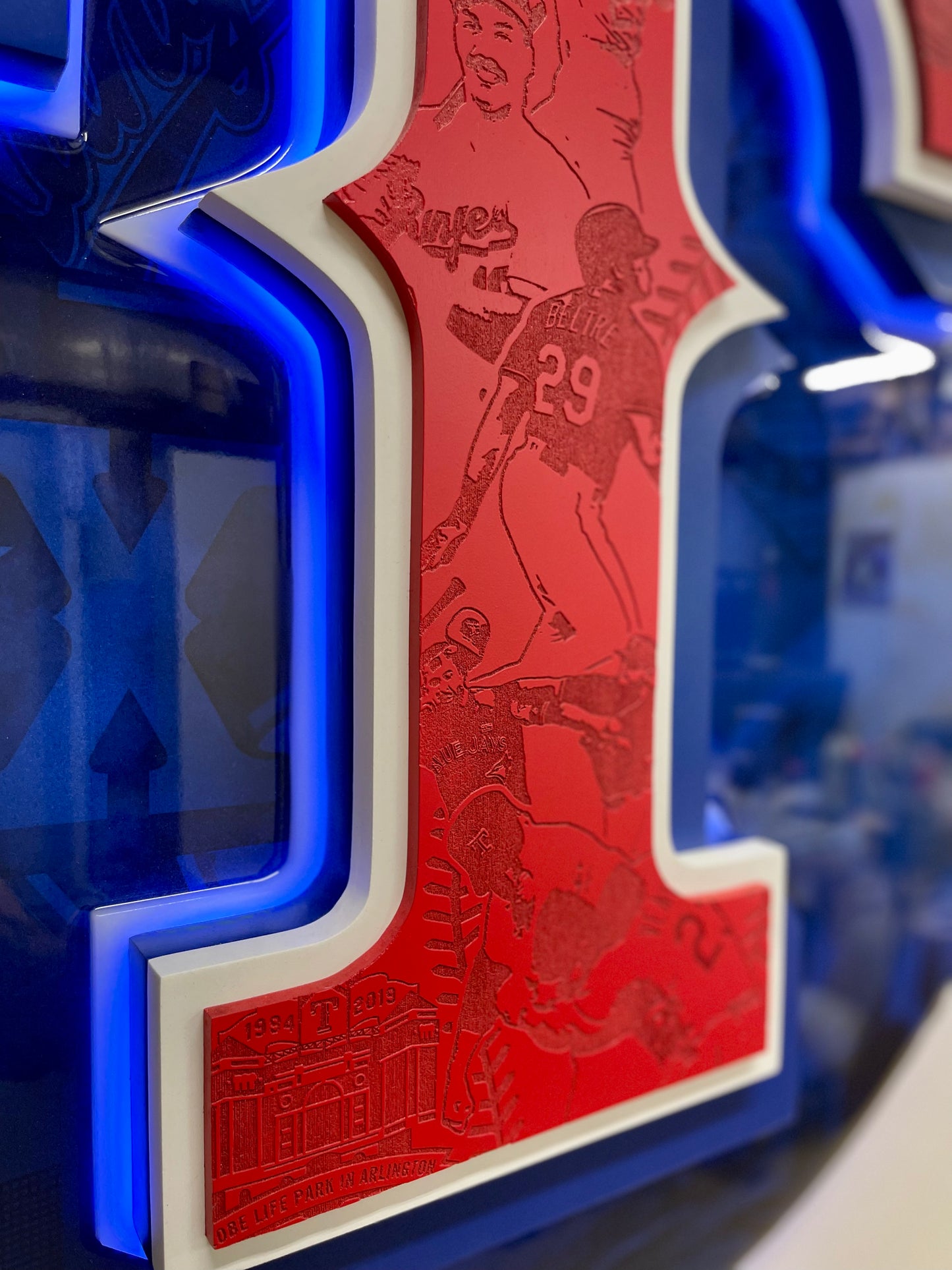 Texas Rangers Led Ribbon Texas Rangers LED sign – catchfirecreations