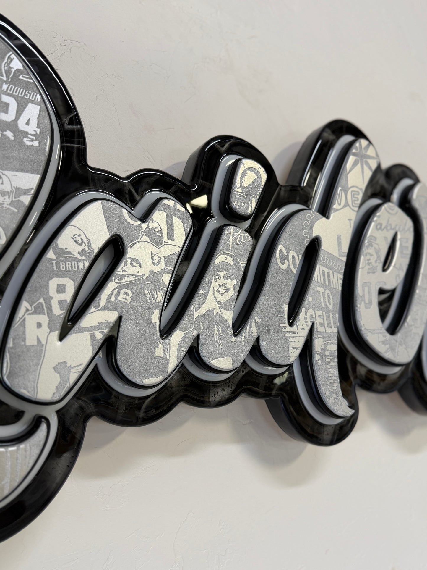 Raiders font LED