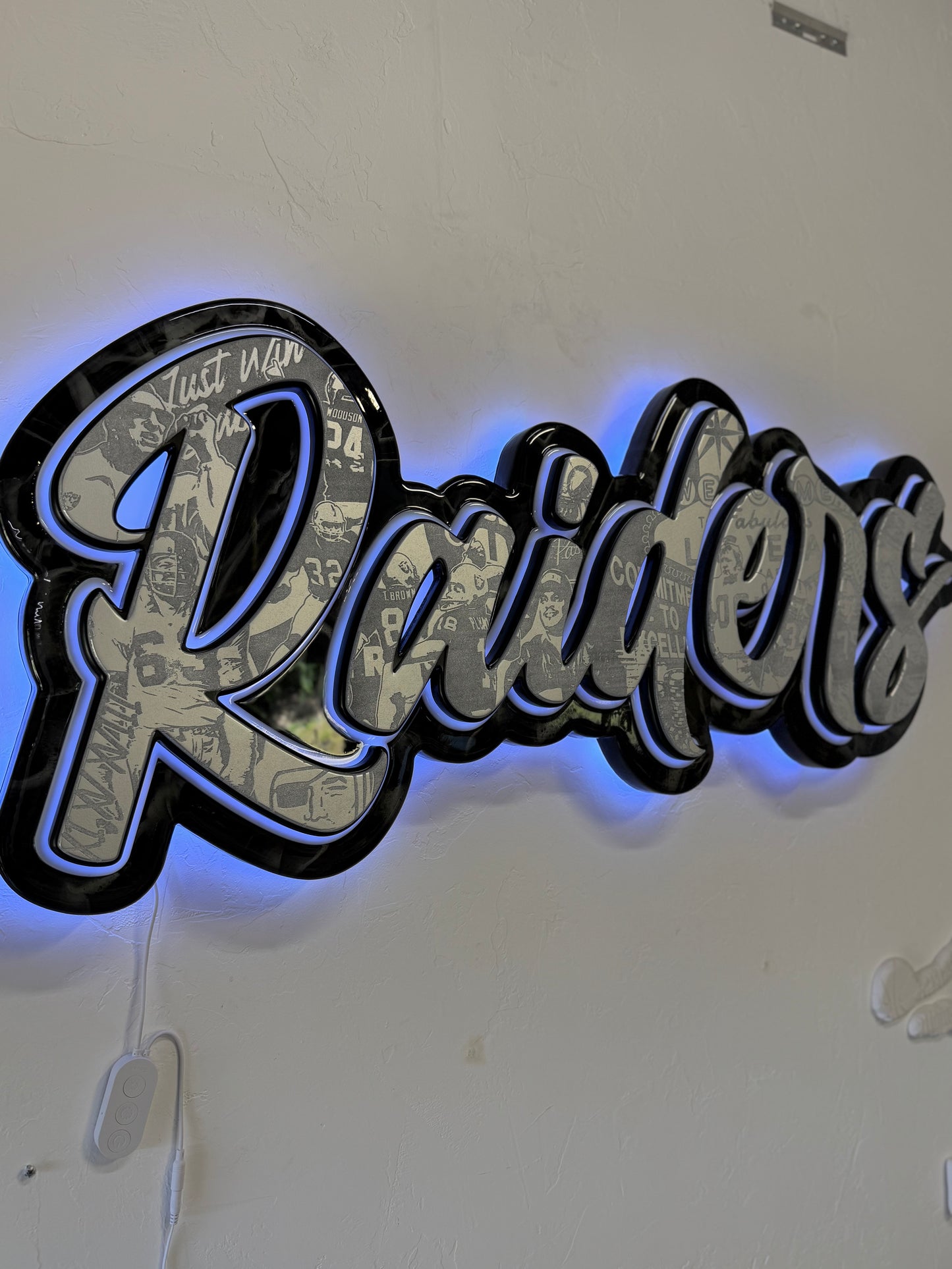 Raiders font LED
