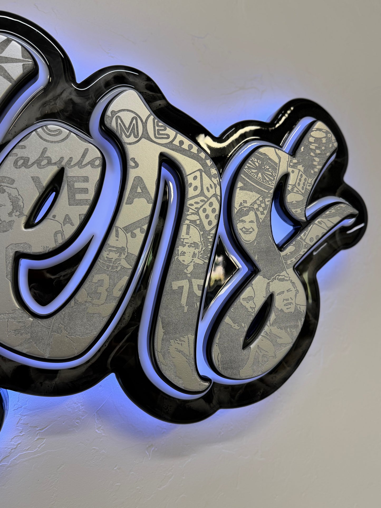 Raiders font LED