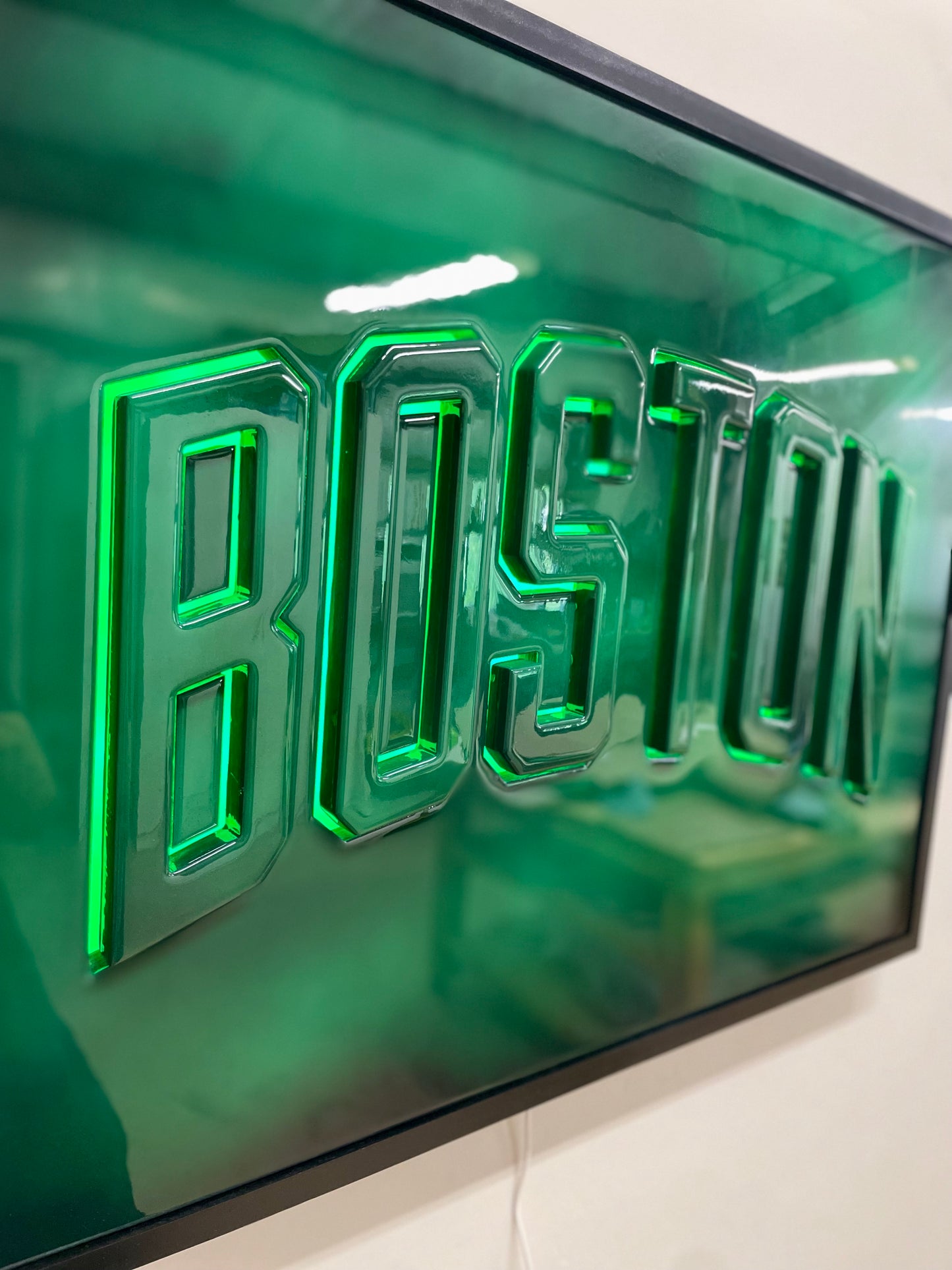 Framed Boston LED sign