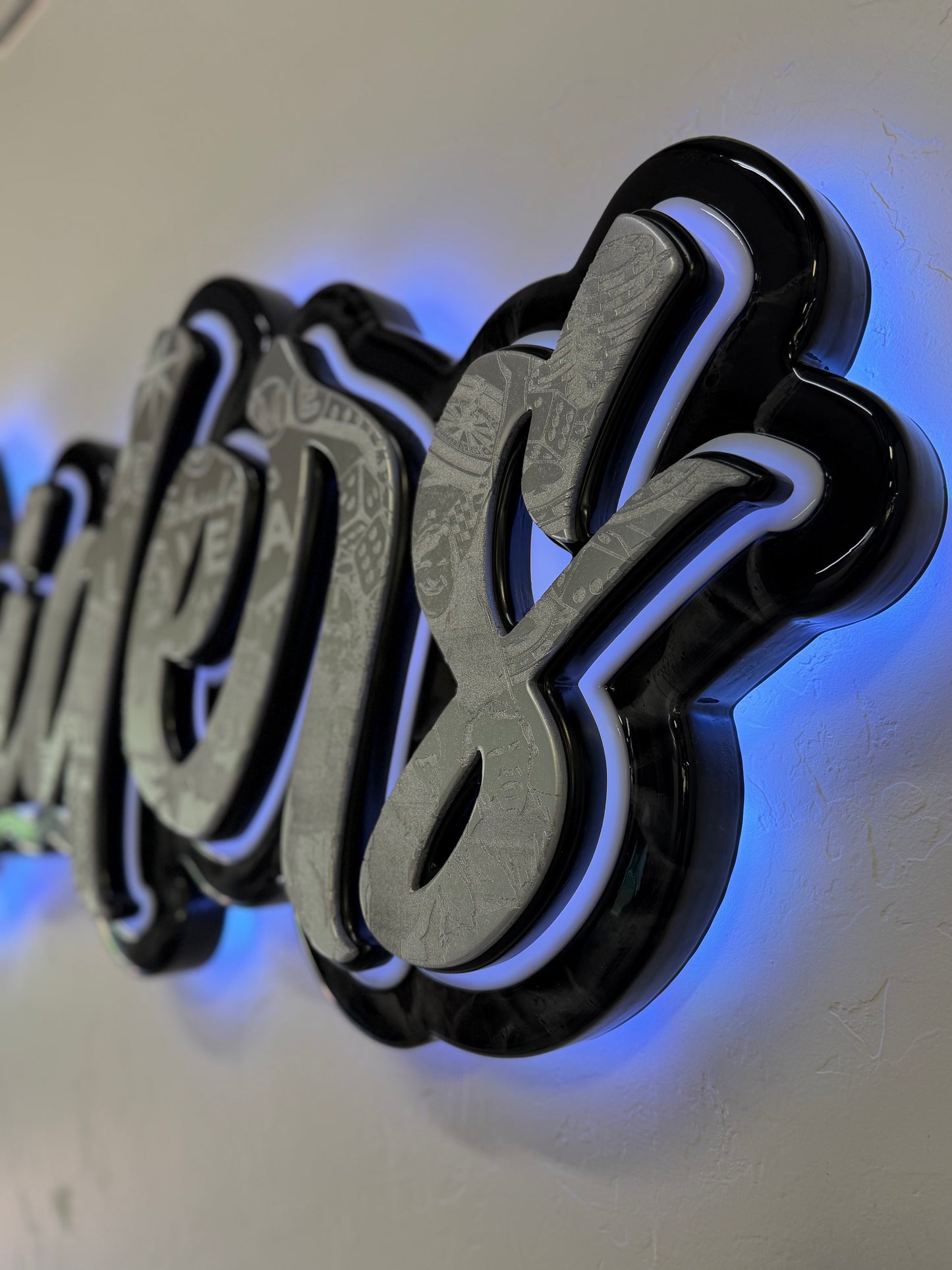 Raiders font LED