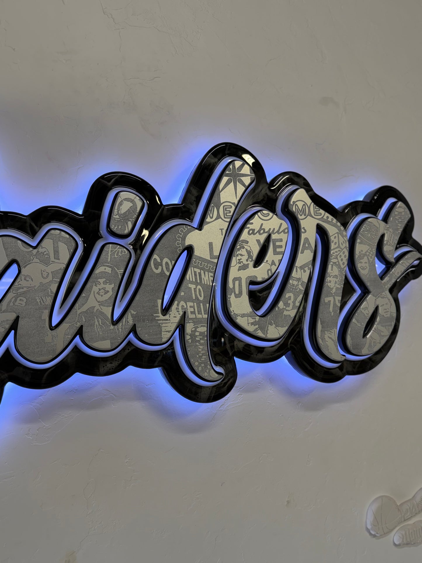 Raiders font LED