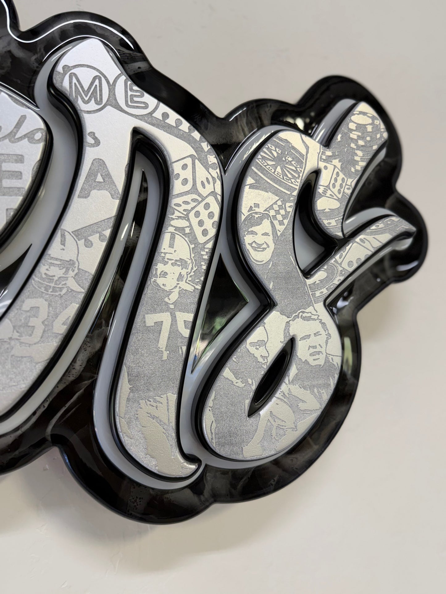 Raiders font LED