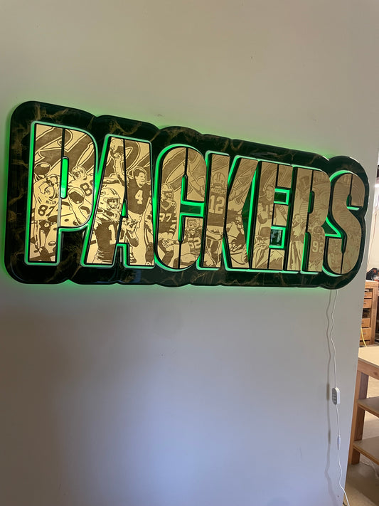 Front Lit Packers Sign