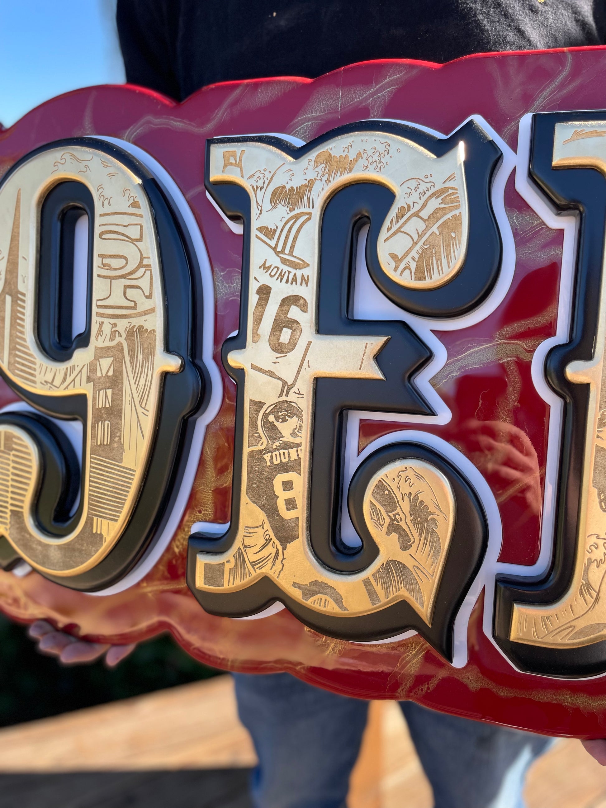 49ers Block Sign 49ers “Saloon Font” led sign – catchfirecreations