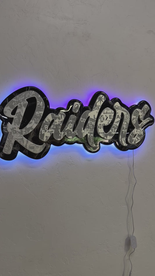 Las Vegas Raiders font LED sign