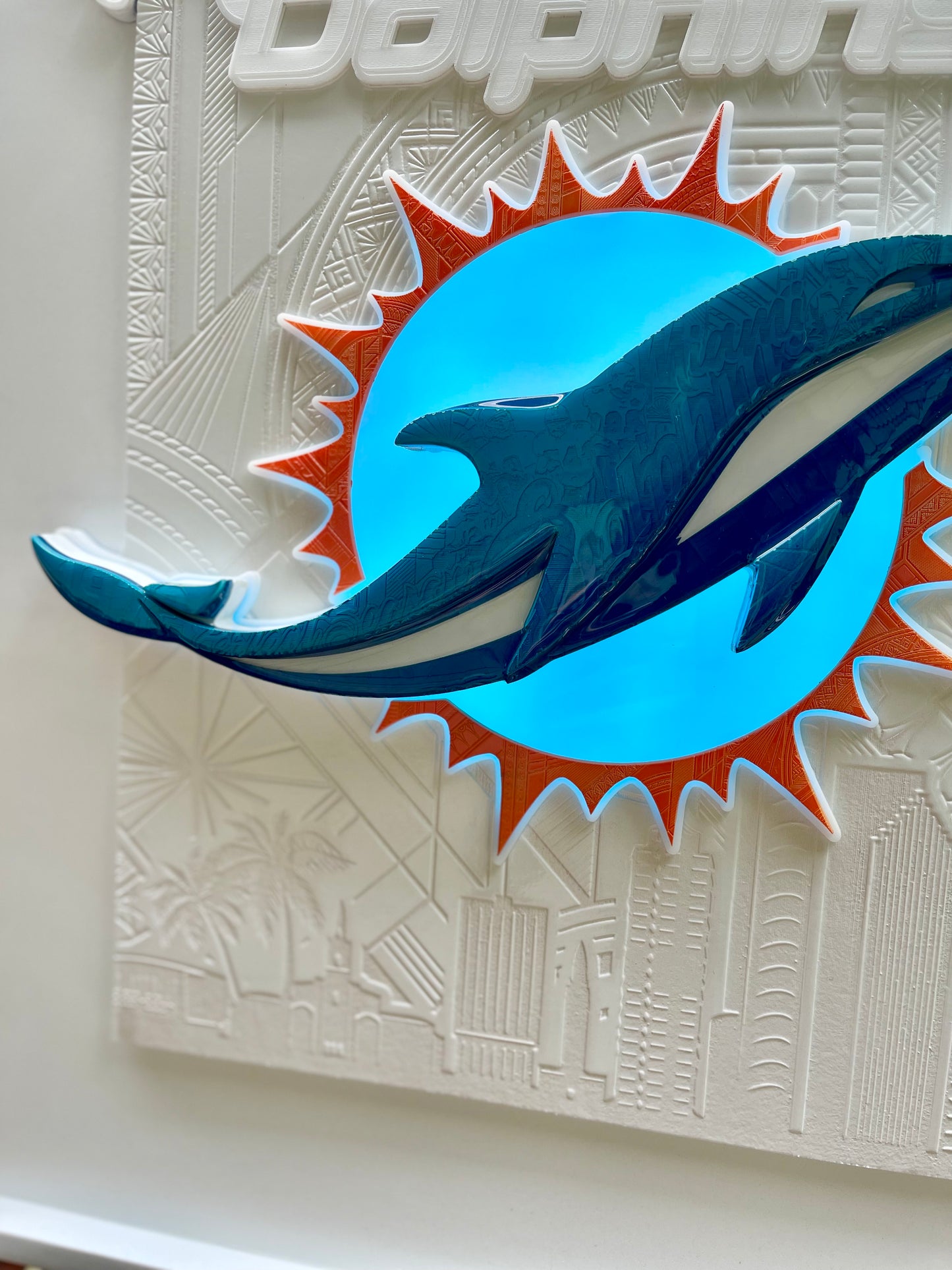 Miami Dolphins LED Framed Bottle Opener