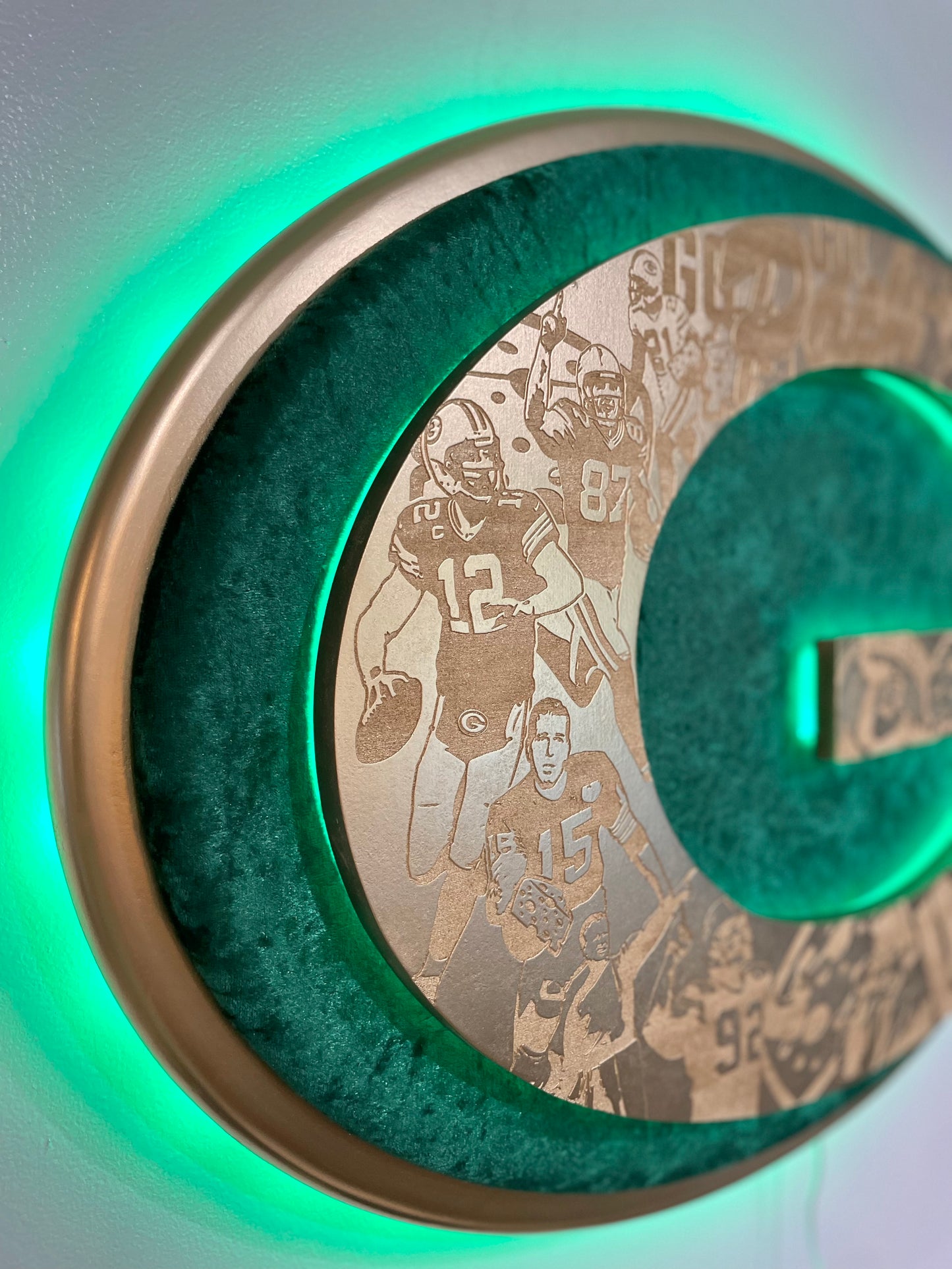 Green Bay Packers velvet LED sign