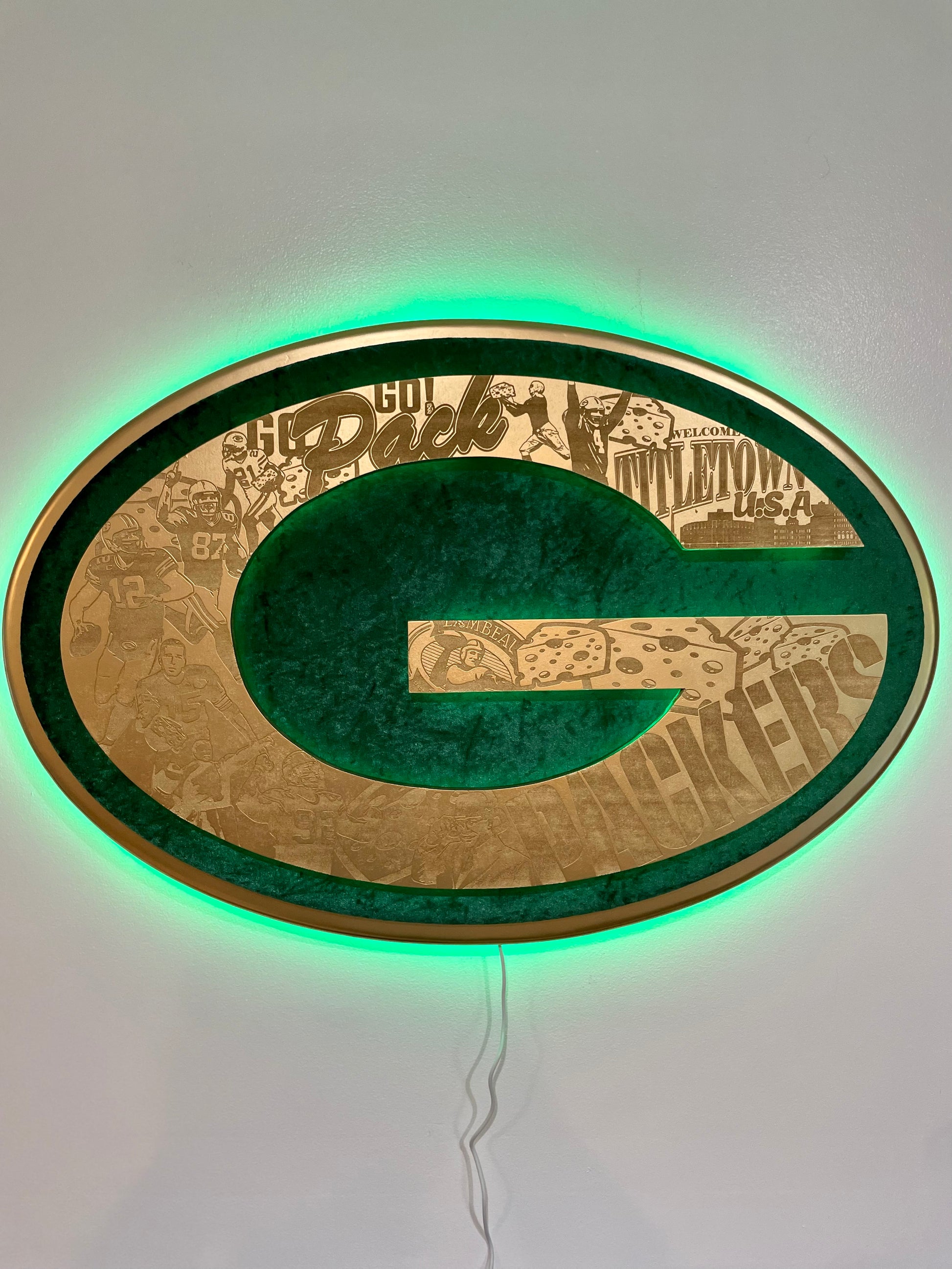 Green Bay Packers LED Helmet Tabletop Sign