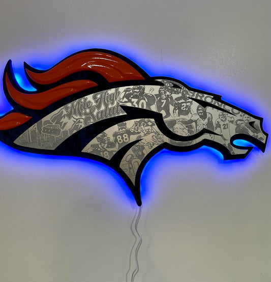 Denver Broncos LED sign