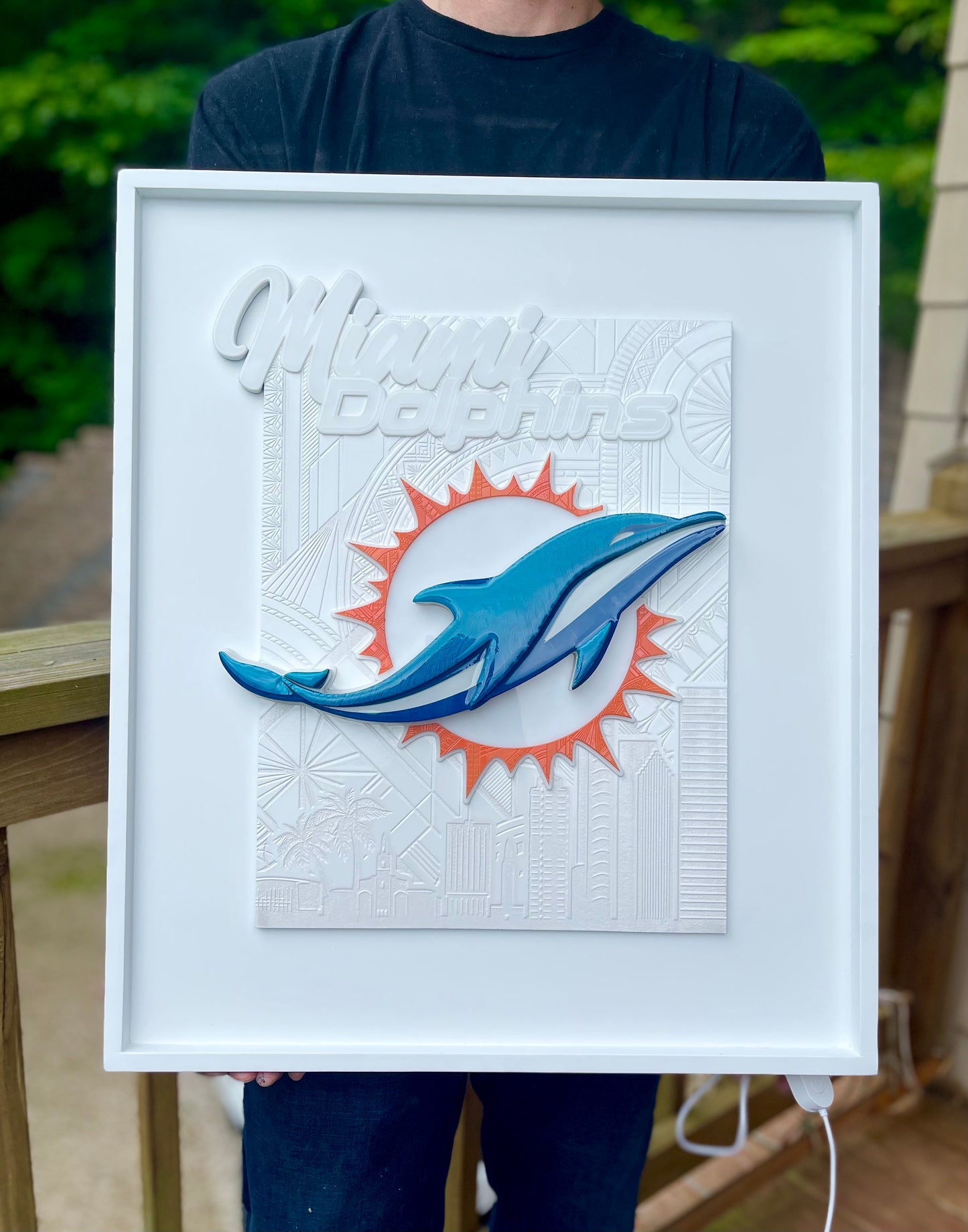 Miami Dolphins LED Framed Bottle Opener