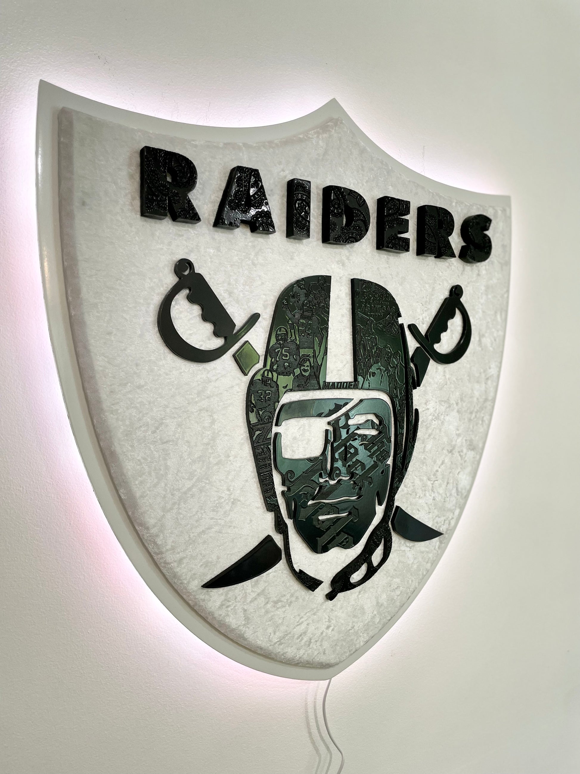Las Vegas Raiders LED Round Wall Sign