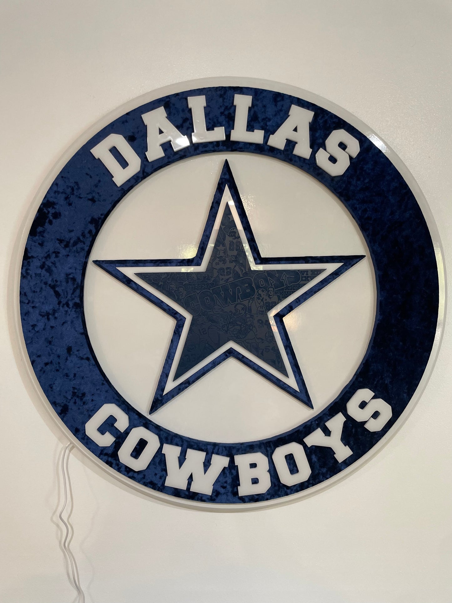 Dallas Cowboys velvet LED sign (lettering NOT lit)