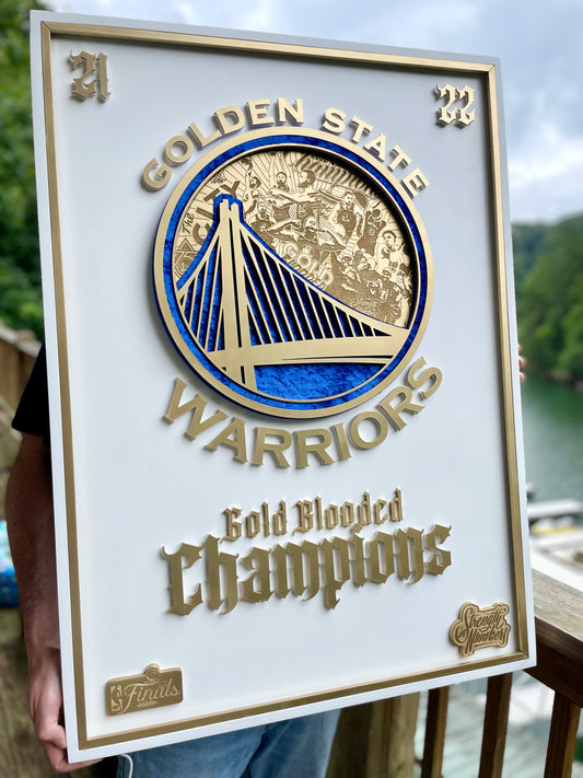 LIMITED RELEASE Framed Golden State Warriors LED sign