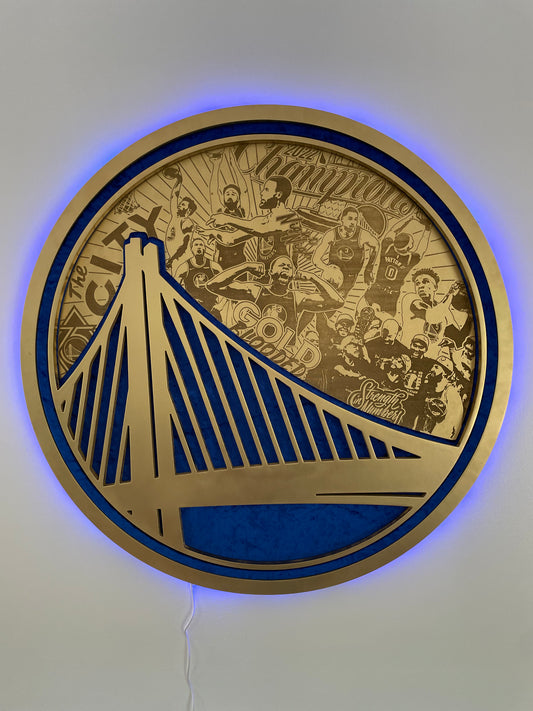 Large Golden State Warriors LED Championship sign