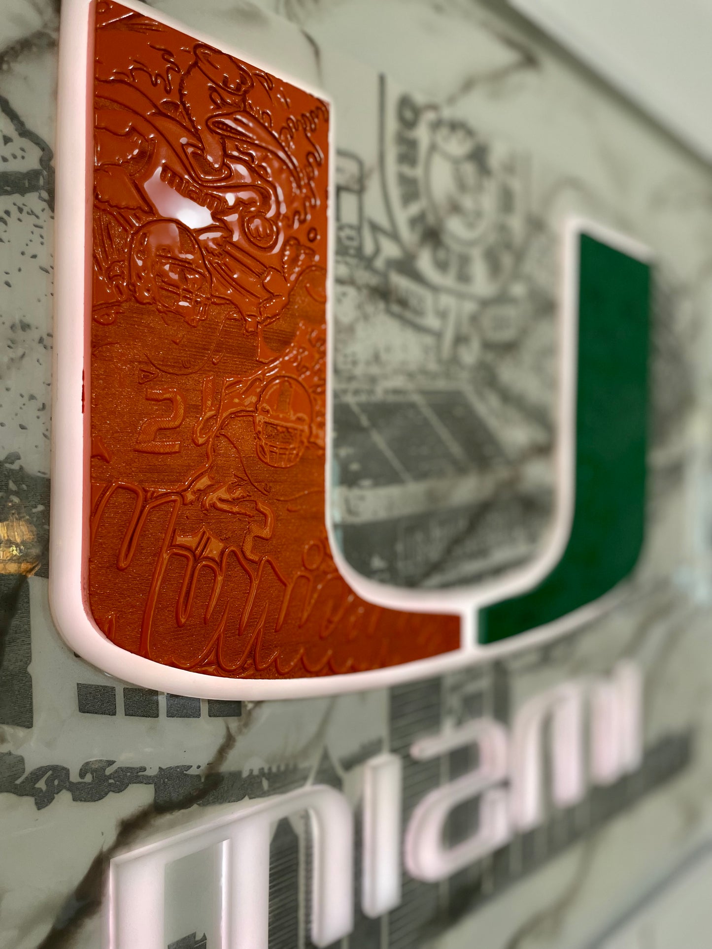 Miami Hurricanes framed LED sign