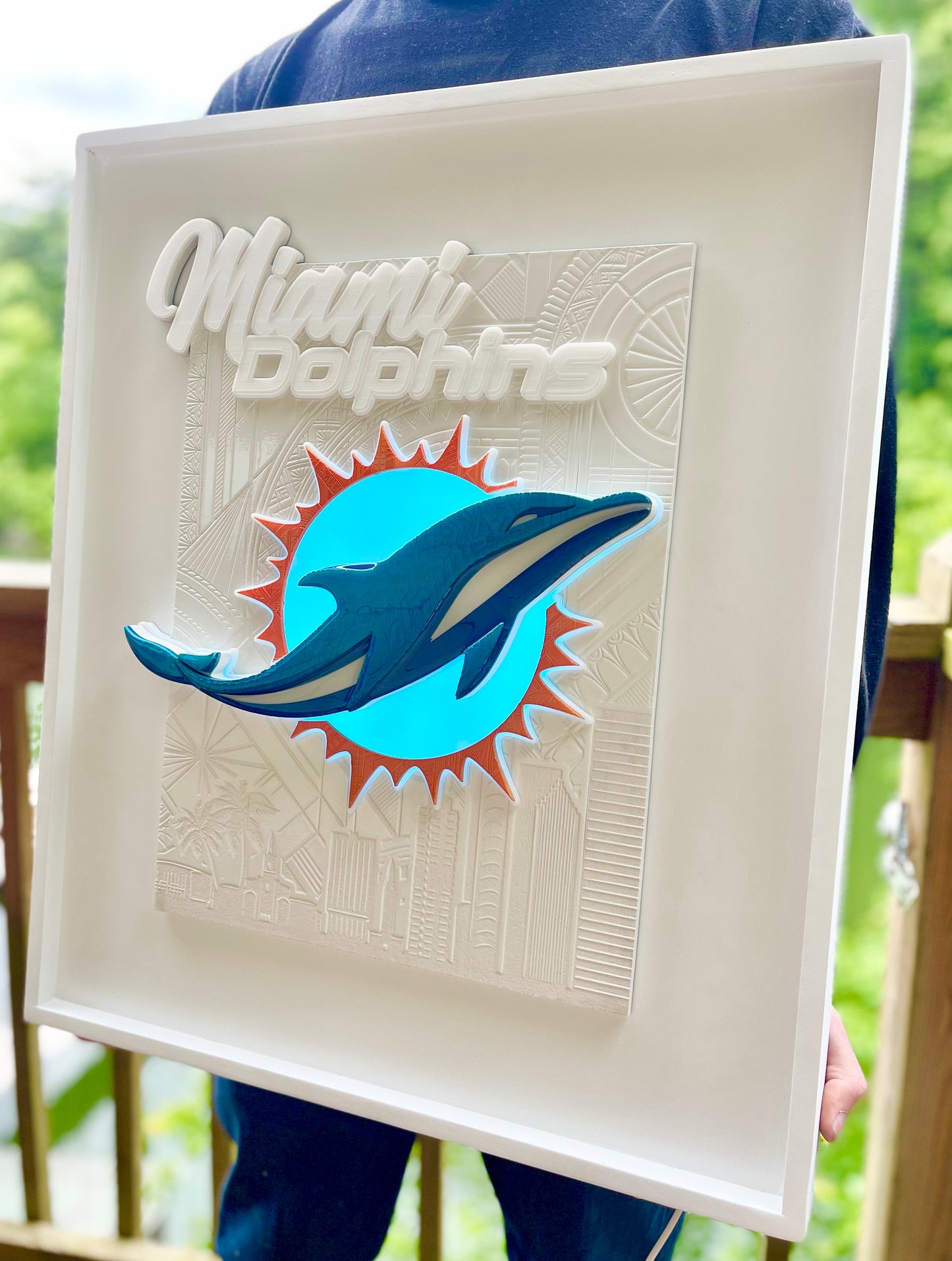 Miami Dolphins LED Framed Bottle Opener